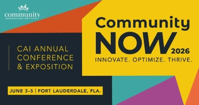 Community NOW 2026, the CAI Annual Conference and Exposition, June 3 to 5, Fort Lauderdale